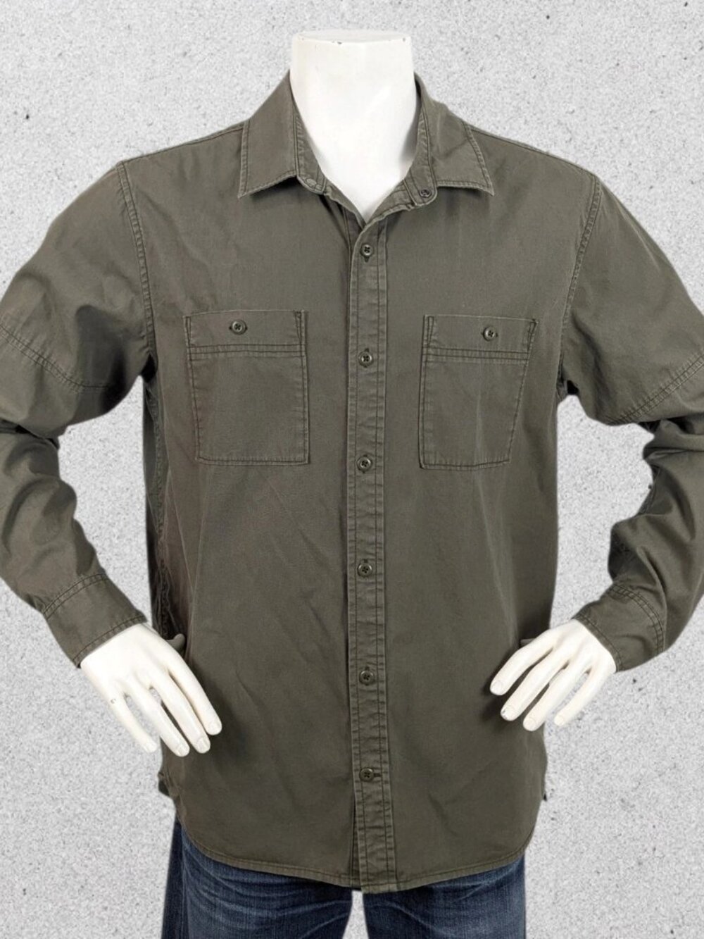 REI Co-Op Shirt Size Large Wallace Lake Military Green CO-OP